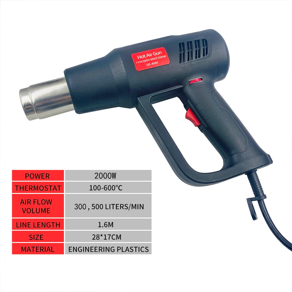 2000W Electric Hot Air Gun Dual Wind Temperature Control