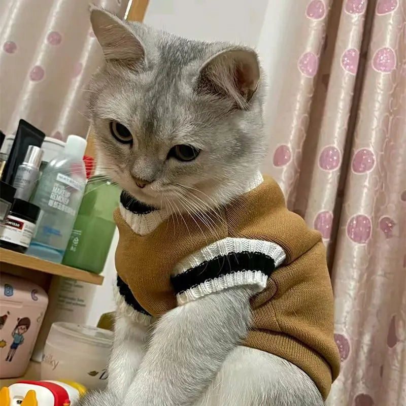 Pet Winter Jacket Cat Dog Sweater Warm Christmas Outfit