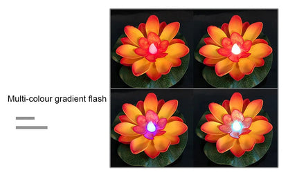 LED Lotus Floating Night Lamp Garden Decor Party Accessory