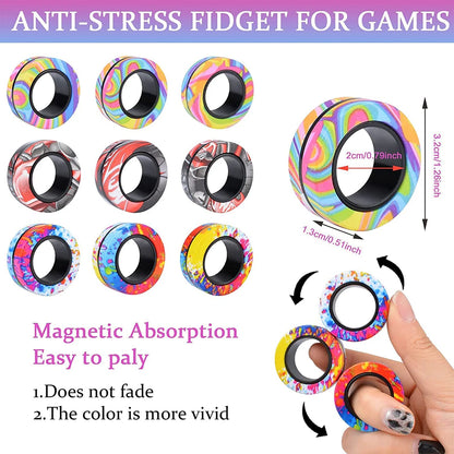 Magnetic Fidget Ring Set (3 pcs)