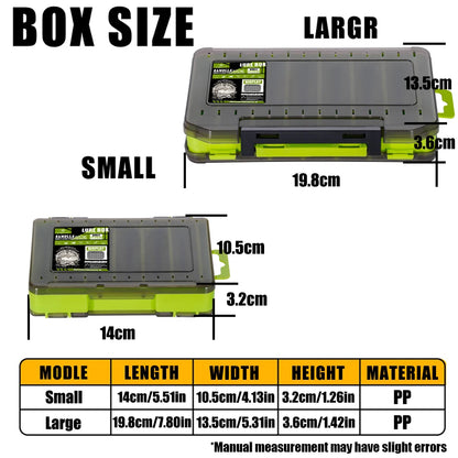 Fishing Tackle Box 14 Compartments Lure Hook Storage