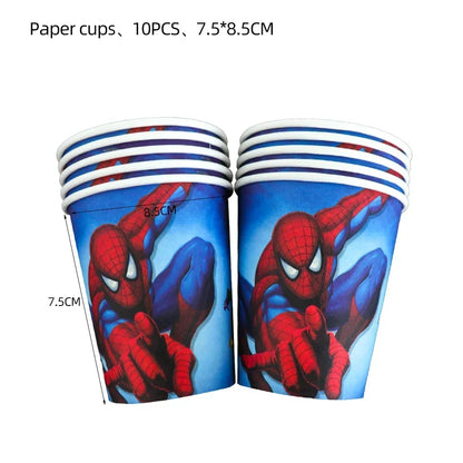 Spider-Man Party Cups Popcorn Boxes Candy Tableware