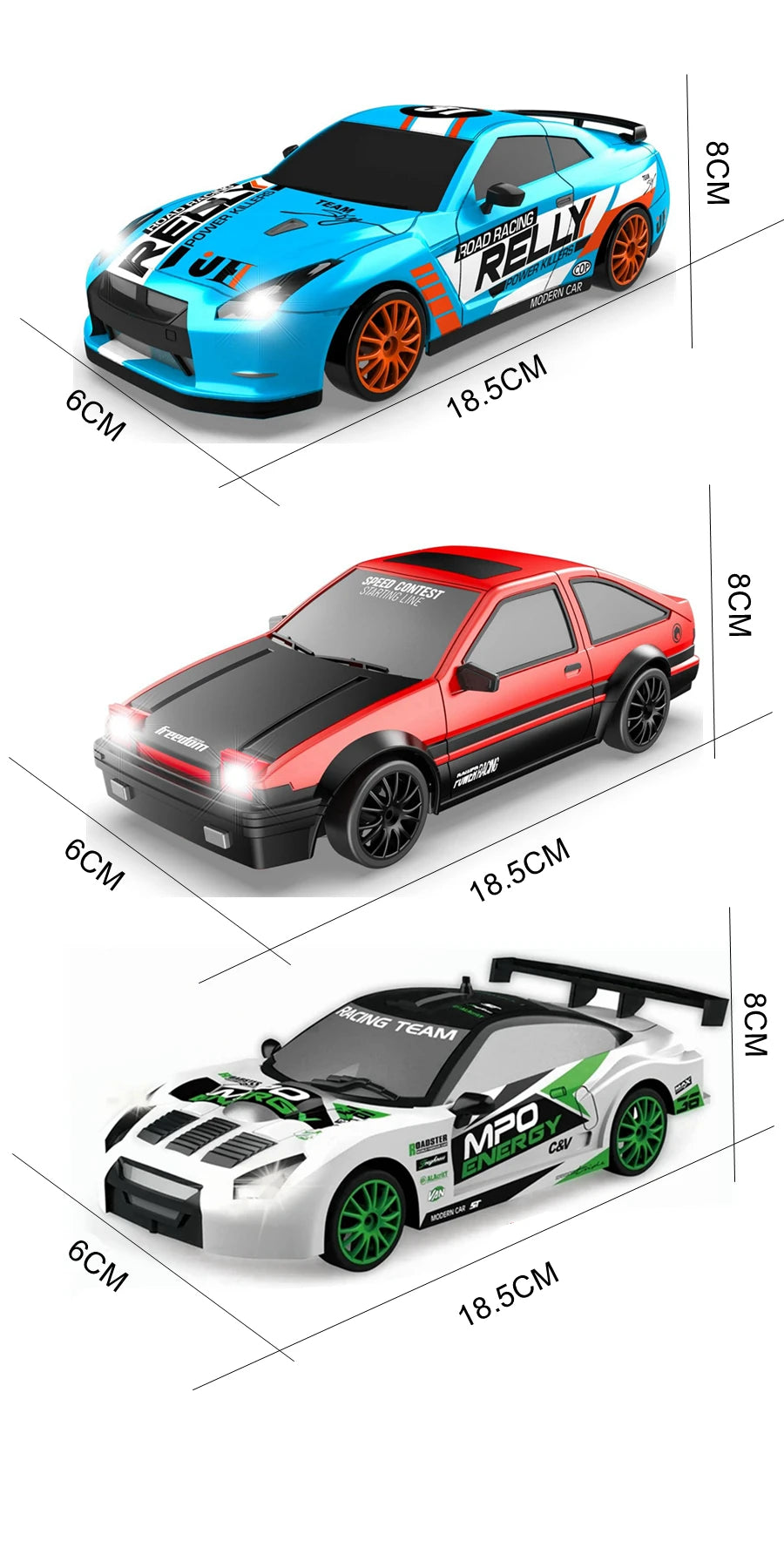 4WD RC Drift Car Remote Control Racing Model Toy