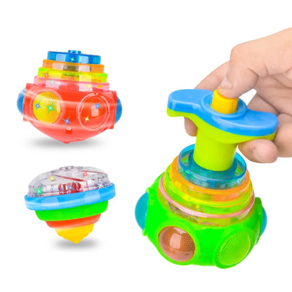 UFO Flashing Spinning Top LED Gyro Kids Party Toy Favor