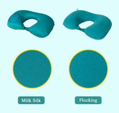 Inflatable Neck Air Pillow Press Folding Travel Pillow