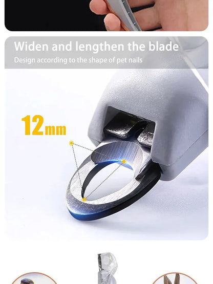 Pet Nail Clipper LED Light Multifunction Grooming Tool