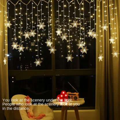 Snowflake Christmas LED String Lights (3.2m)