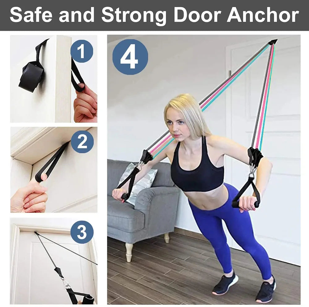 Resistance Bands Set Men Women Home Workout