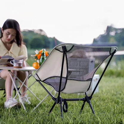 Outdoor Folding Moon Chair Camping Fishing Stool