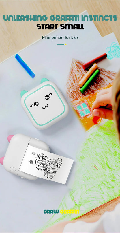 Portable Mini Wireless Photo Printer 200dpi Ink-Free