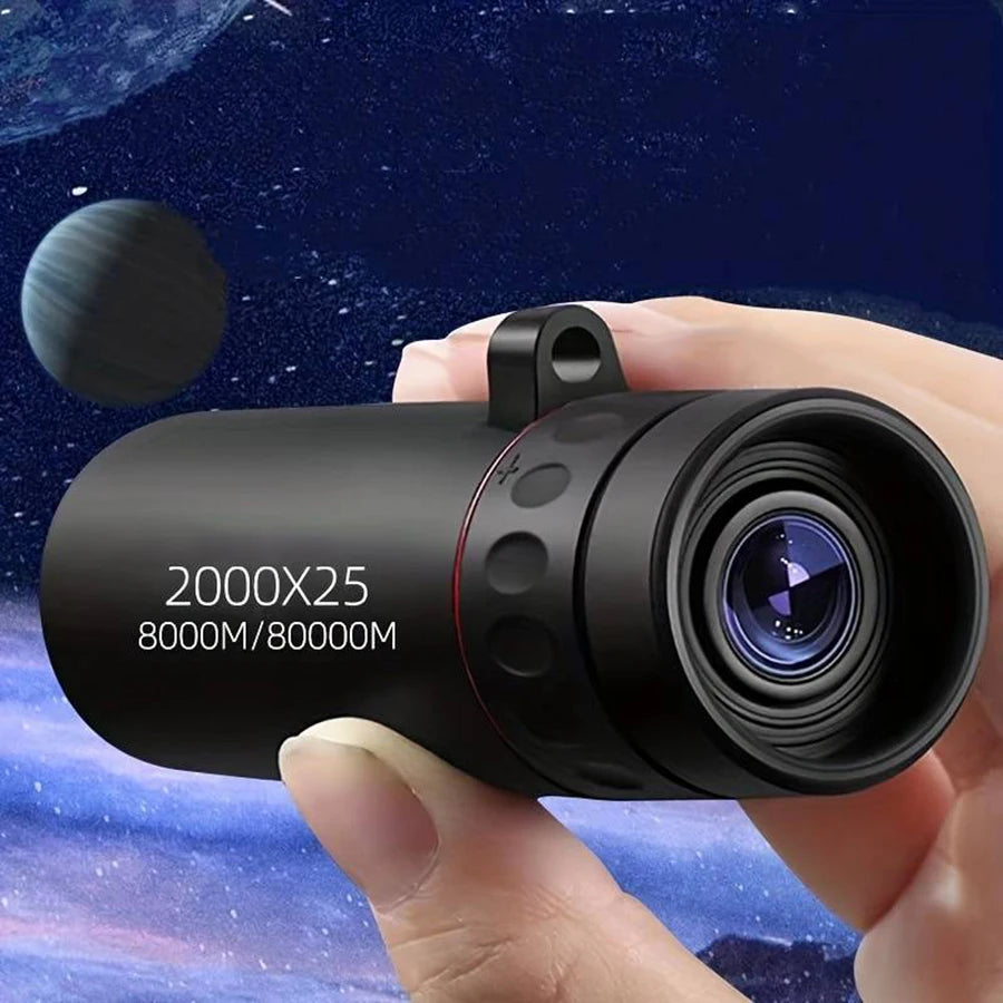 2000X25 HD Monocular Telescope Zoom Green Film Scope