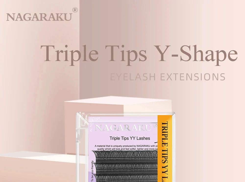 NAGARAKU YY Shape Double/Triple Tips Eyelash Extensions