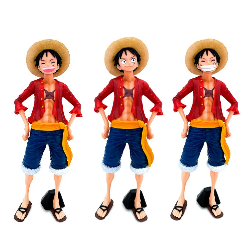 28cm One Piece Smiley Luffy Face Changing Figure Toy