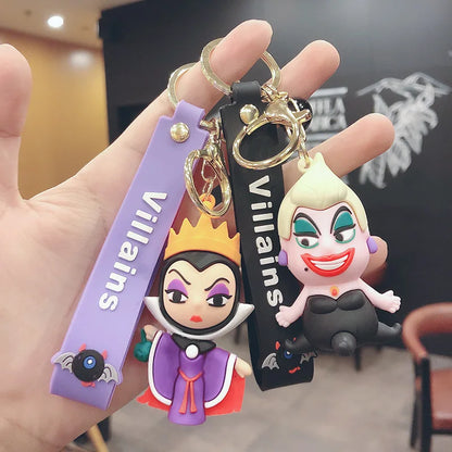 Disney Villain Maleficent Evil Queen Keychain Silicone