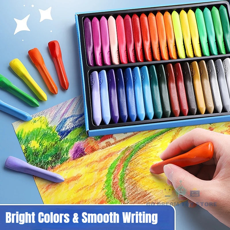 24/12PCS Non-Toxic Crayons Kids Coloring Drawing Tools