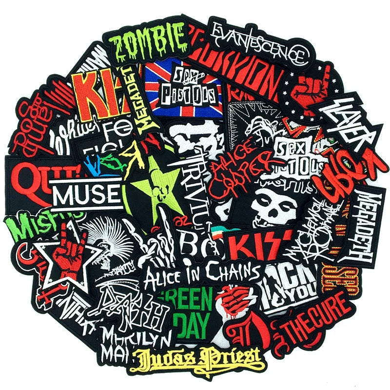 Punk Rock Music Band Embroidered Patch DIY Sewing Badge