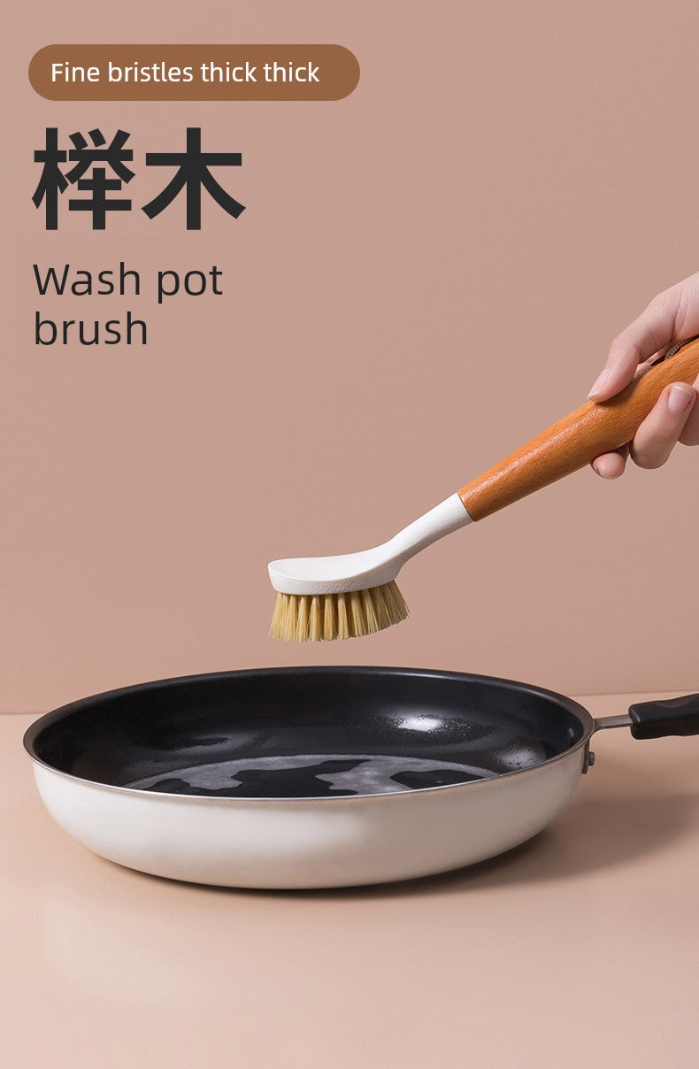 Long Handle Descaling Oil Stain Wok Brush Dishwashing Tool