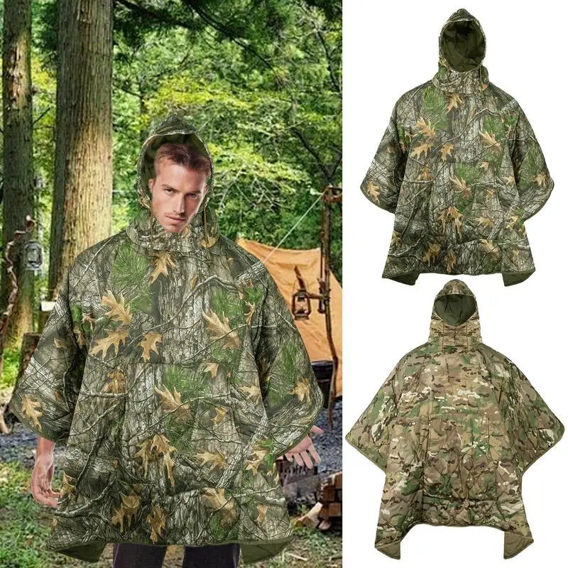 Camping Wearable Hooded Poncho Sleeping Bag Cloak