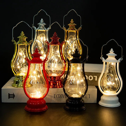 LED Retro Oil Lamp Multicolor Desk Decoration Lantern