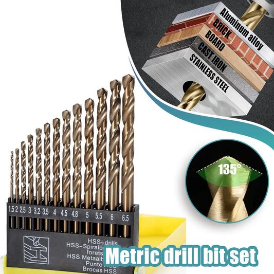 Metric Tungsten Carbide Drill Bit Set for Glass Metal Concrete