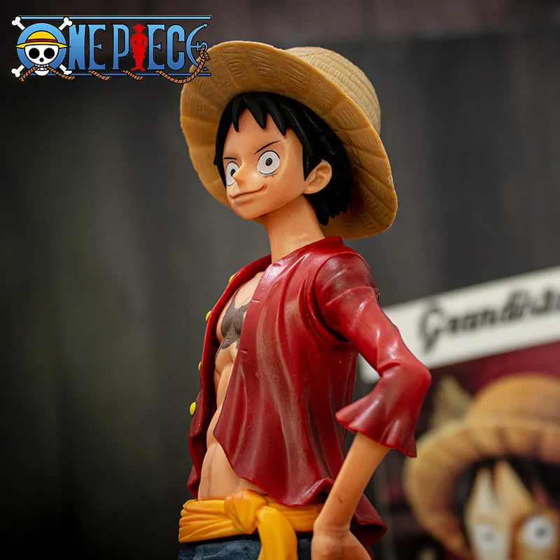 28cm One Piece Smiley Luffy Face Changing Figure Toy