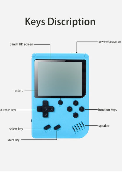 Retro Mini 8 Bit Handheld Game Console 500 Games Built-in