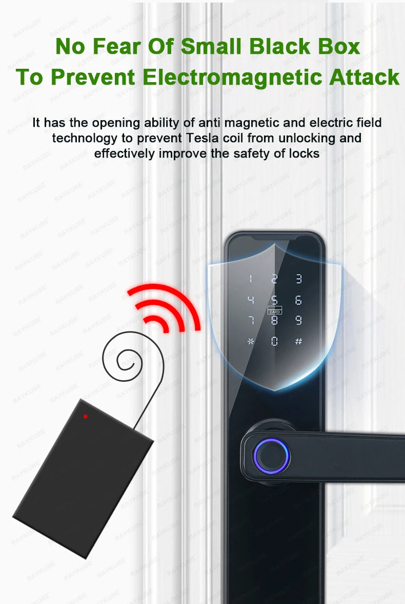 Tuya Bluetooth Intelligence Lock Biometric Fingerprint Smart Keyless Access Password IC Card Smartlife Support 8 Language K7pro+