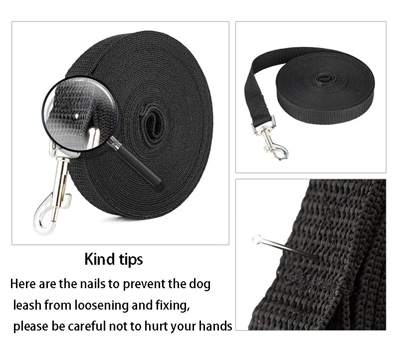 Long Outdoor Training Dog Leash for Small & Large Dogs