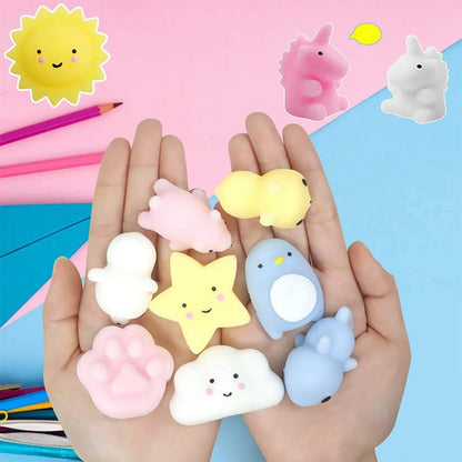 20/30/50PC Cute Cartoon Animal Stress Relief Party Toys