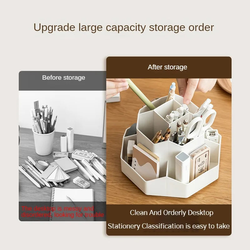 360° Rotatable Pen Holder Large Capacity Desk Organizer