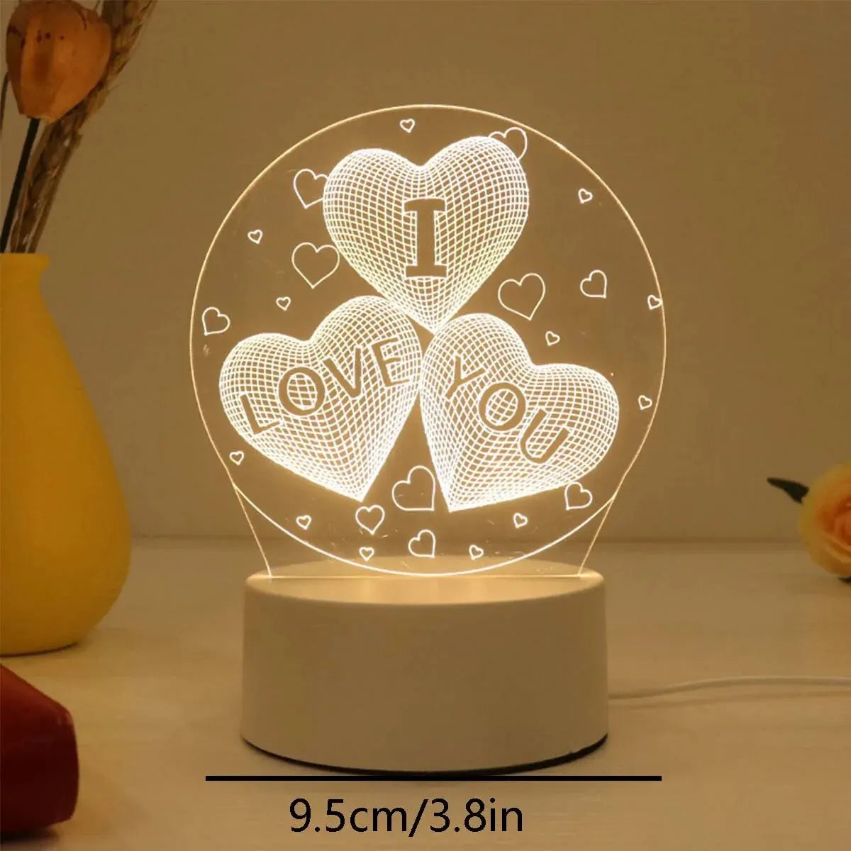 Acrylic Night Light Bedside LED Table Lamp Gift