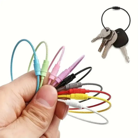 10pcs Colorful Stainless Steel Wire Luggage Tag Clip