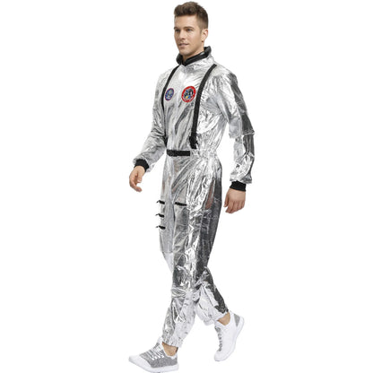 Astronaut Space Suit Costume Adult Kids Family Party Outfit