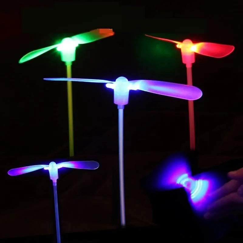 LED Luminous Bamboo Dragonfly Flying Toy Night Party Favor