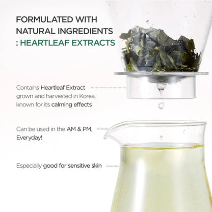 Heartleaf Skincare Set Facial Toner Serum Moisturizing Cleansing Pores