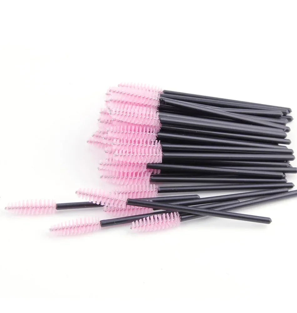 50/100Pcs Disposable Eyebrow Mascara Wands Eyelash Brush