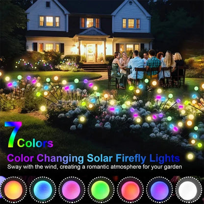 6/8/10 LED Solar Firefly Garden Lights Outdoor Waterproof