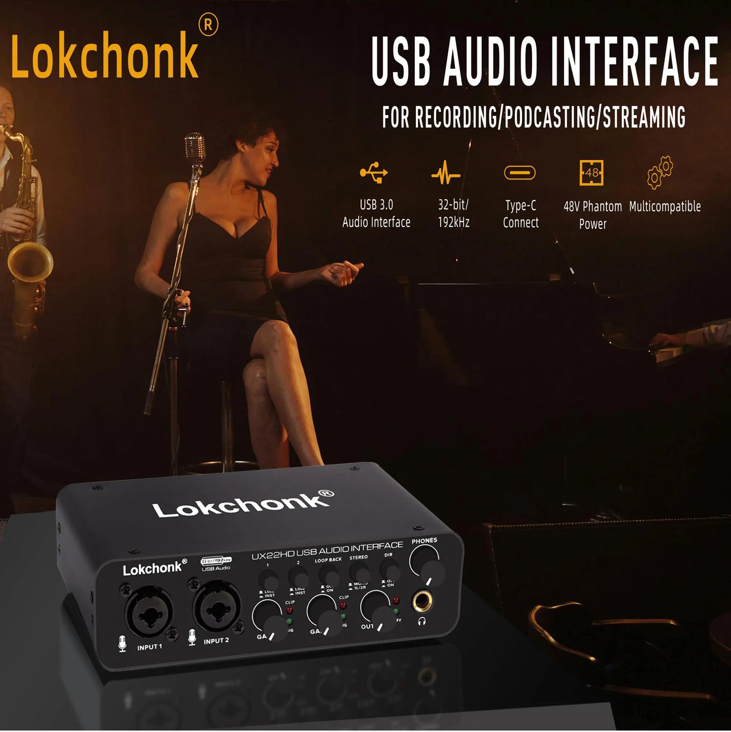 UX22 Audio Interface Sound Card