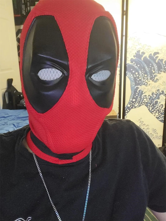 Wade Mask Superhero Red Hood Halloween Cosplay Prop