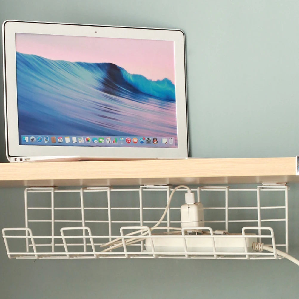 Under Desk Cable Management Tray Wire Organizer Storage Rack