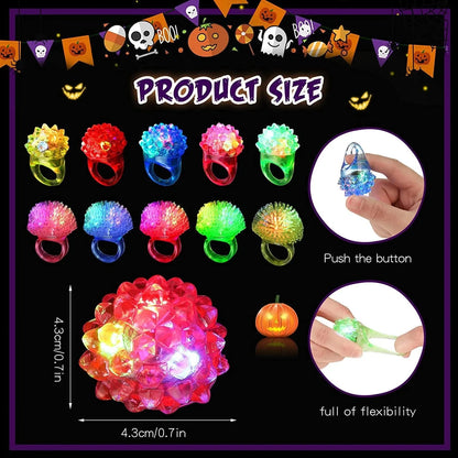 10-50 Pcs LED Glow Rings Wedding Party Favor Toys