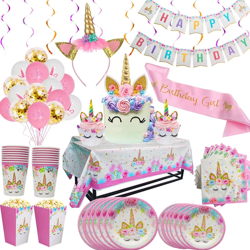 Unicorn Party Tableware Set