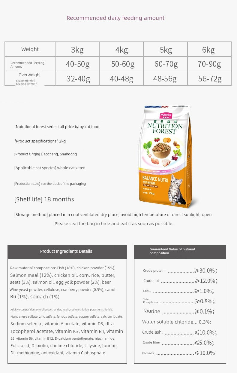 Myfoodie Forest 2kg Neutral Nutrition Cat Food