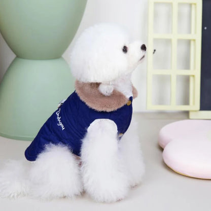 CDDMPET Waterproof Fur Collar Winter Dog Jacket Warm