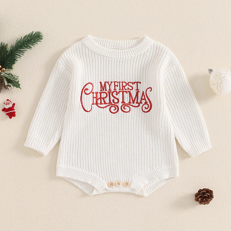 Baby Christmas Sweater Romper