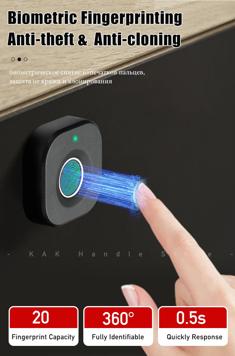 KAK Biometric Fingerprint Cabinet Lock Anti-Theft