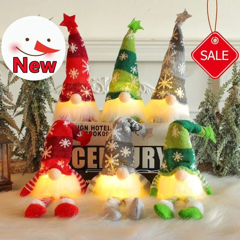 Glowing Gnome Christmas Ornaments (6 pcs)