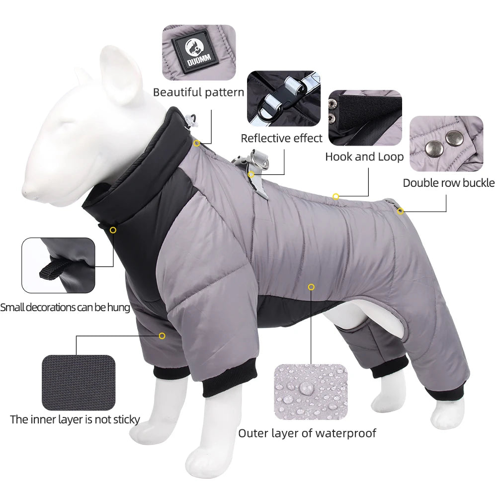 Thick Waterproof Winter Dog Jacket Small Medium Warm