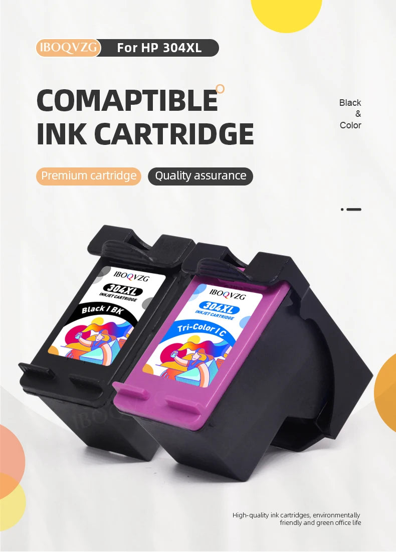 IBOQVZG 304XL Ink Cartridge For HP 304 Deskjet Envy