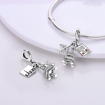 MULA Coffee Pet Moon Star Silver Plated Pendant Charm